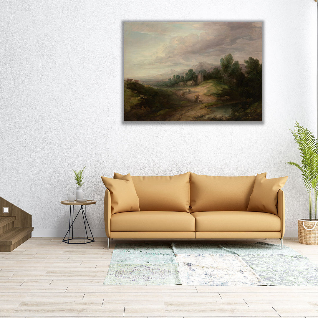 Wooded Upland Landscape - Canvas Print Wall Art