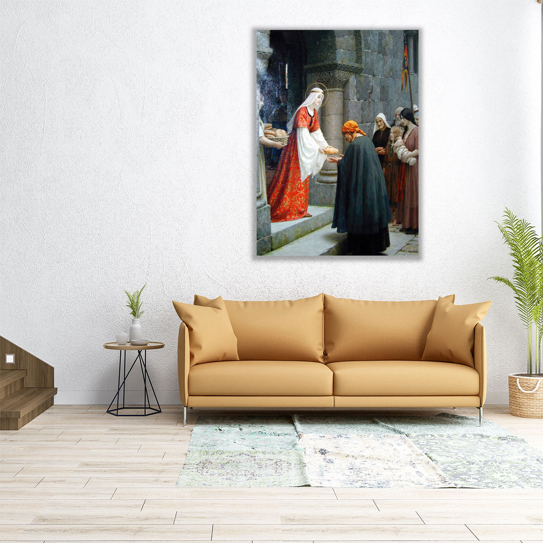 The Charity of Saint Elizabeth of Hungary - Canvas Print Wall Art