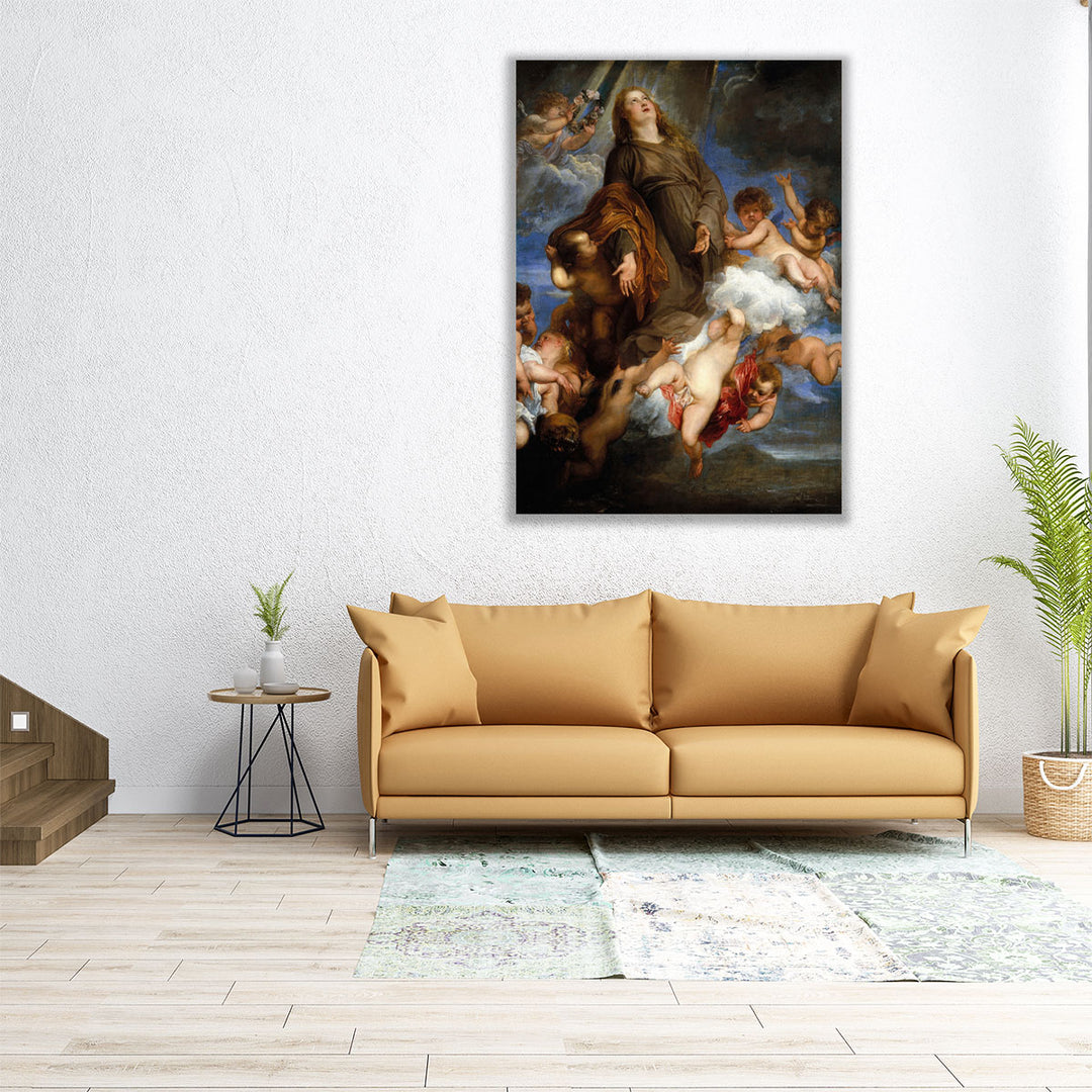 Saint Rosalie Interceding for the Plague Stricken of Palermo - Canvas Print Wall Art