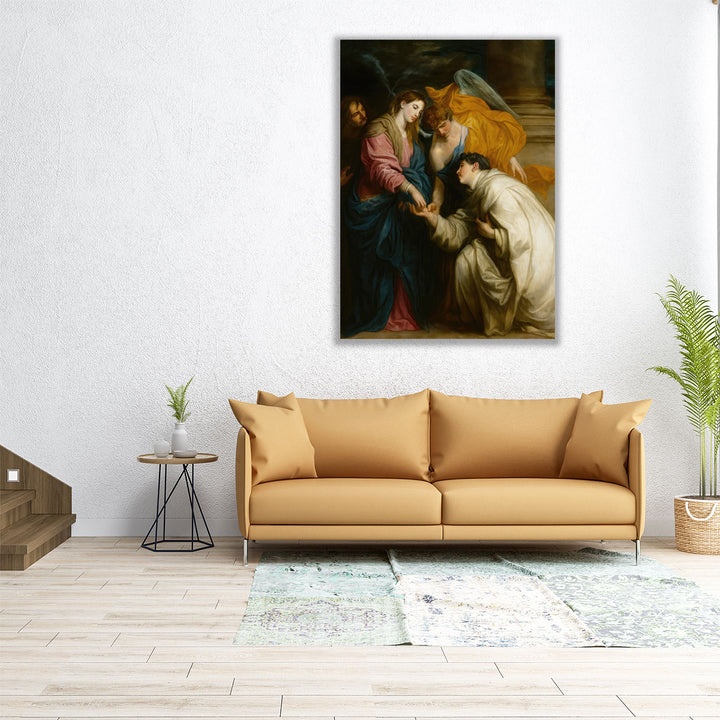 The Vision of the Blessed Hermann Joseph - Canvas Print Wall Art