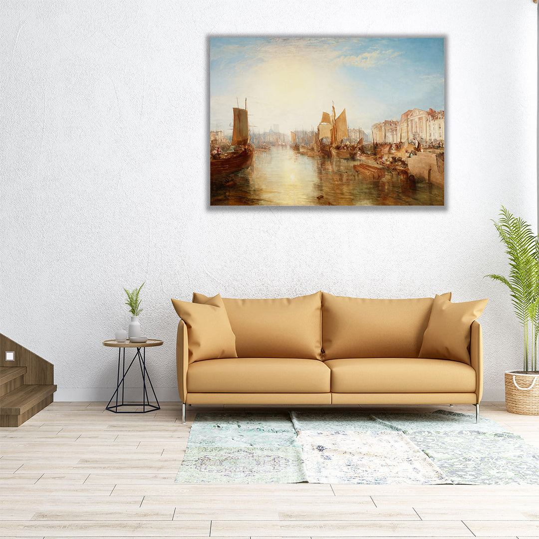 The Harbor of Dieppe - Canvas Print Wall Art