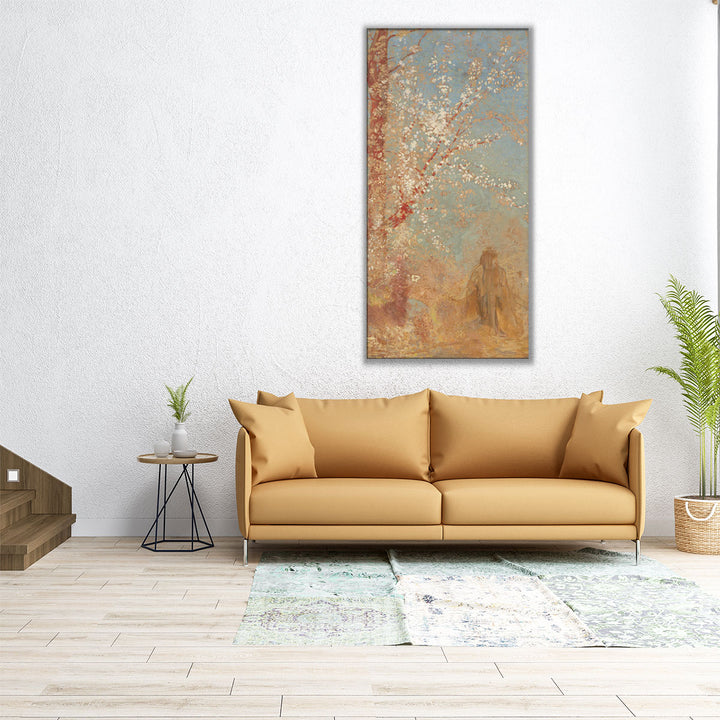Figure under a Blossoming Tree - Canvas Print Wall Art
