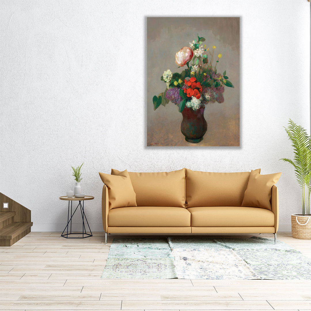 Pivoine, Géranium et Lilas - Canvas Print Wall Art