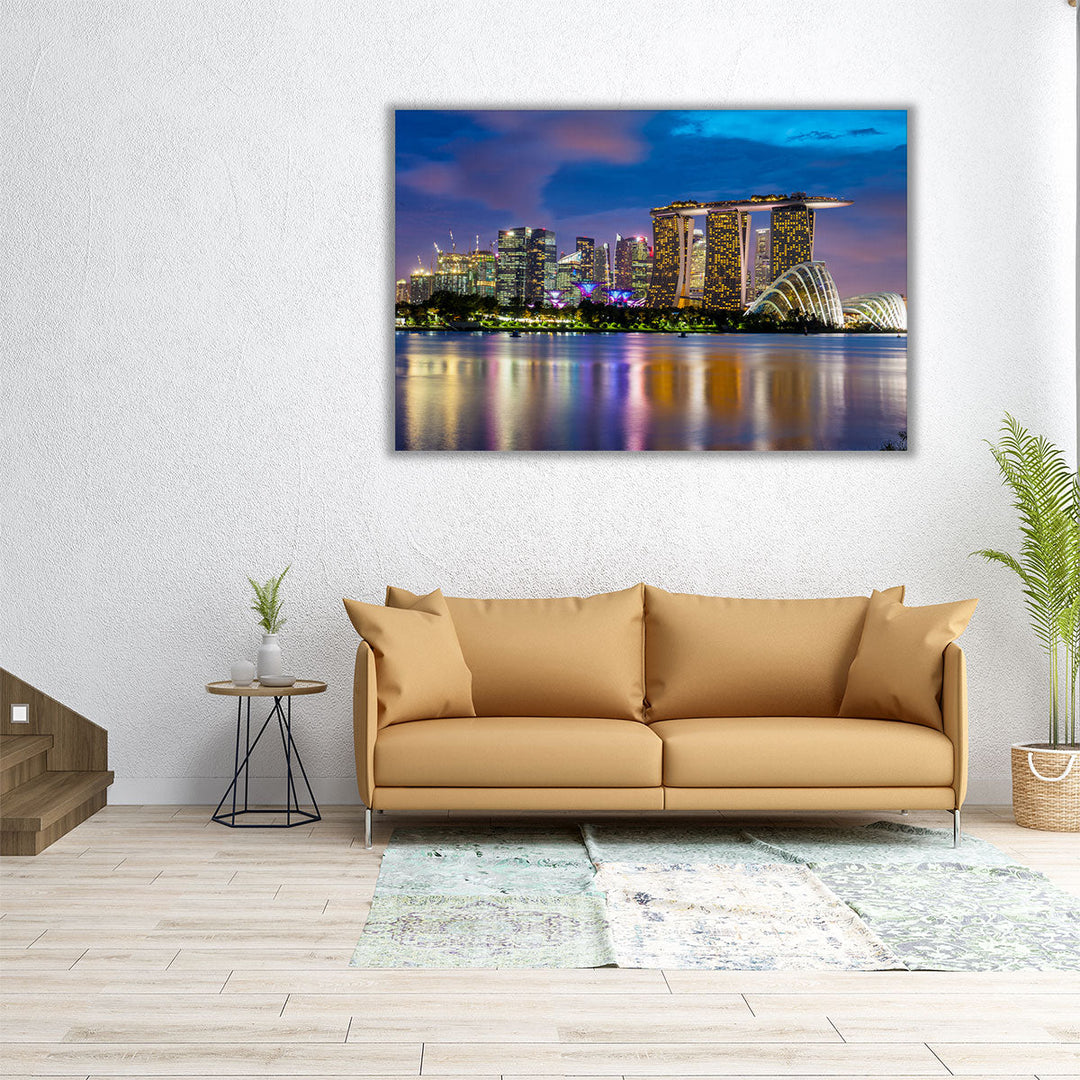 Singapore Skyline - Marina Bay Sands - Canvas Print Wall Art