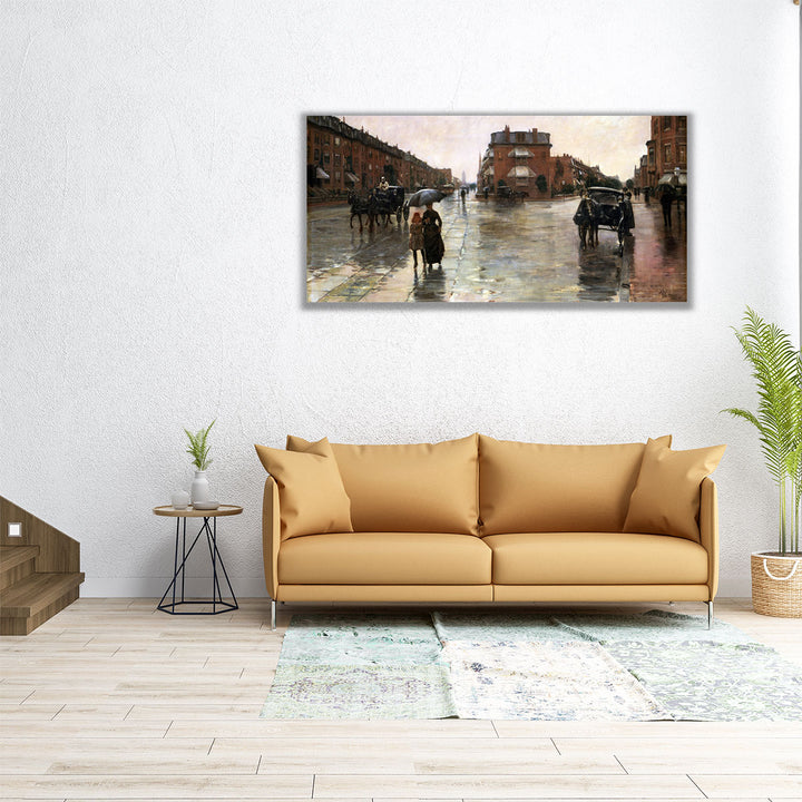 Rainy Day, Boston - Canvas Print Wall Art