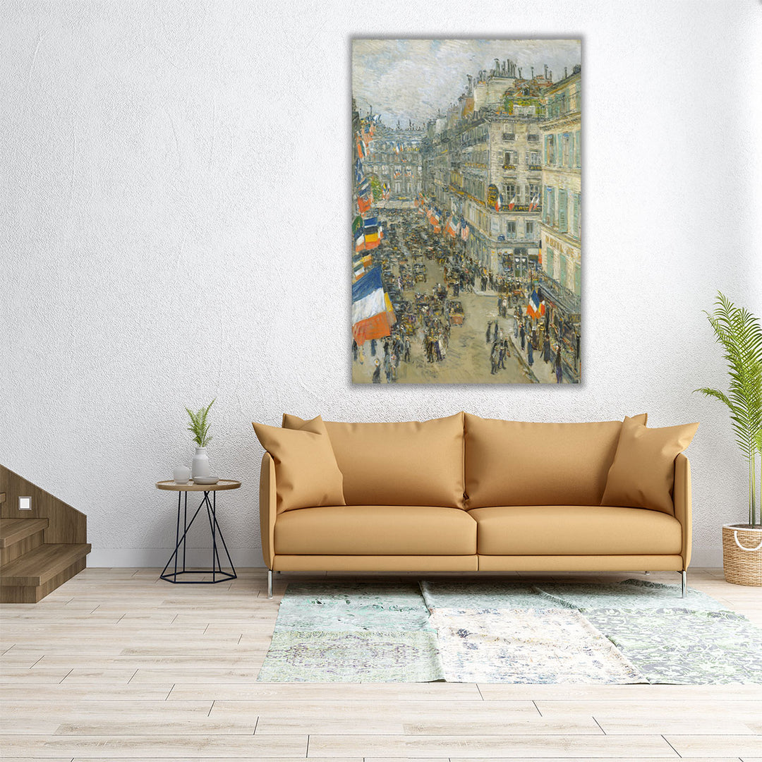July Fourteenth, Rue Daunou, 1910 - Canvas Print Wall Art