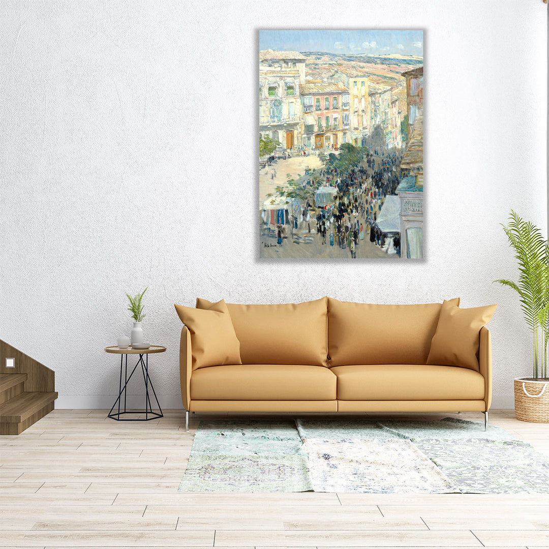 View of a Southern French City, 1910 - Canvas Print Wall Art
