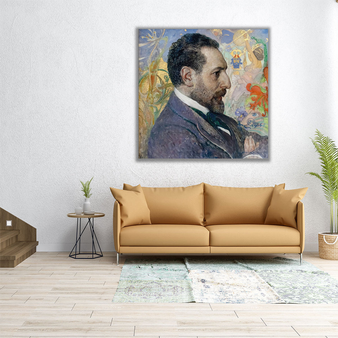 Portrait of Oscar Levertin, 1906 - Canvas Print Wall Art