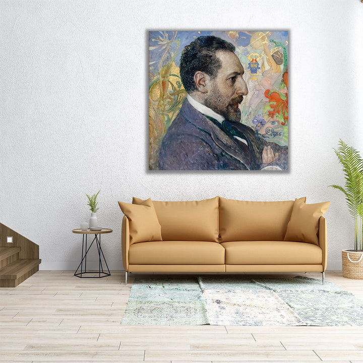 Portrait of Oscar Levertin, 1906 - Canvas Print Wall Art
