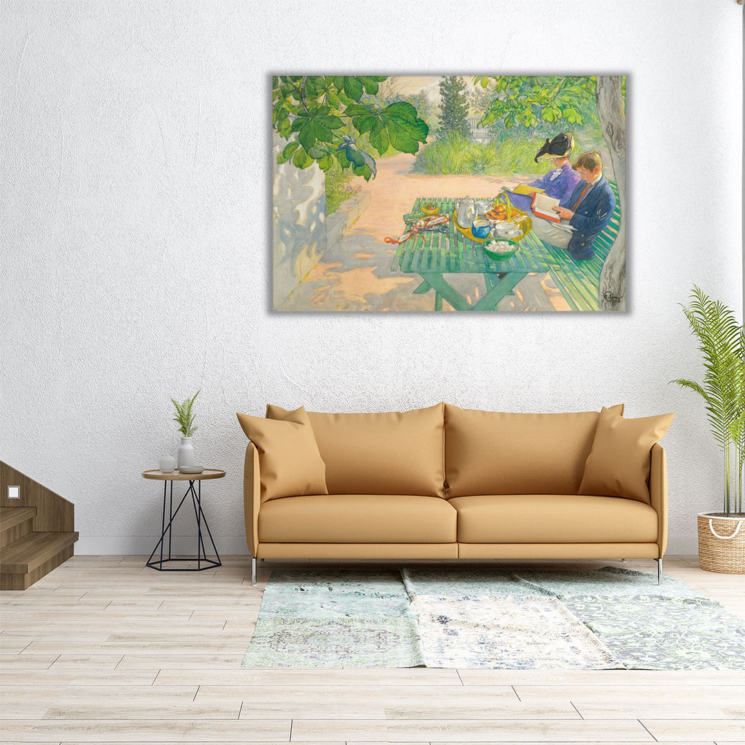 Holiday Reading, 1916 - Canvas Print Wall Art