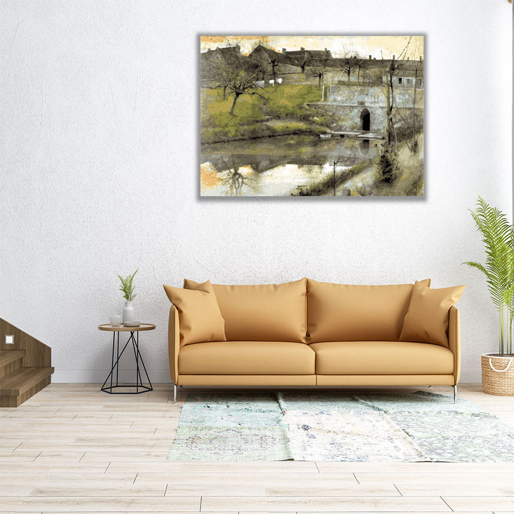 Pond Grez sur Loing - Canvas Print Wall Art