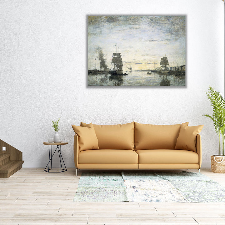 Entrance to the Harbor, Le Havre - Canvas Print Wall Art