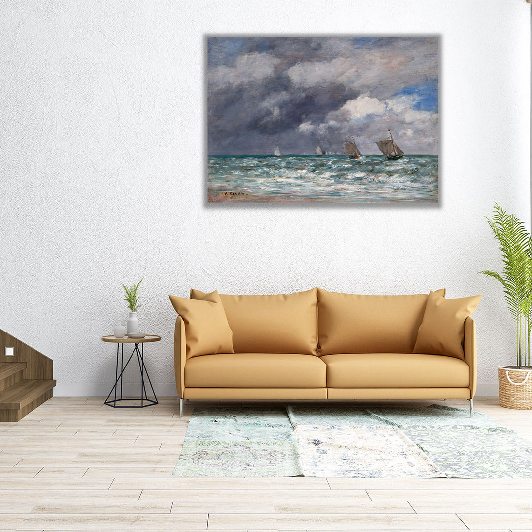 Sailboats near Trouville - Canvas Print Wall Art