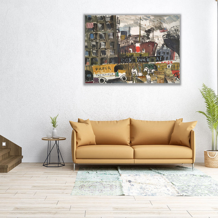 New York Docks, 1920 - Canvas Print Wall Art