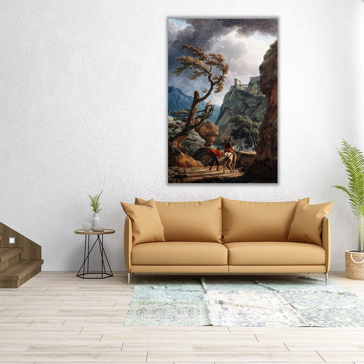 Soldiers in a Mountain Gorge, with a Storm, 1789 - Canvas Print Wall Art