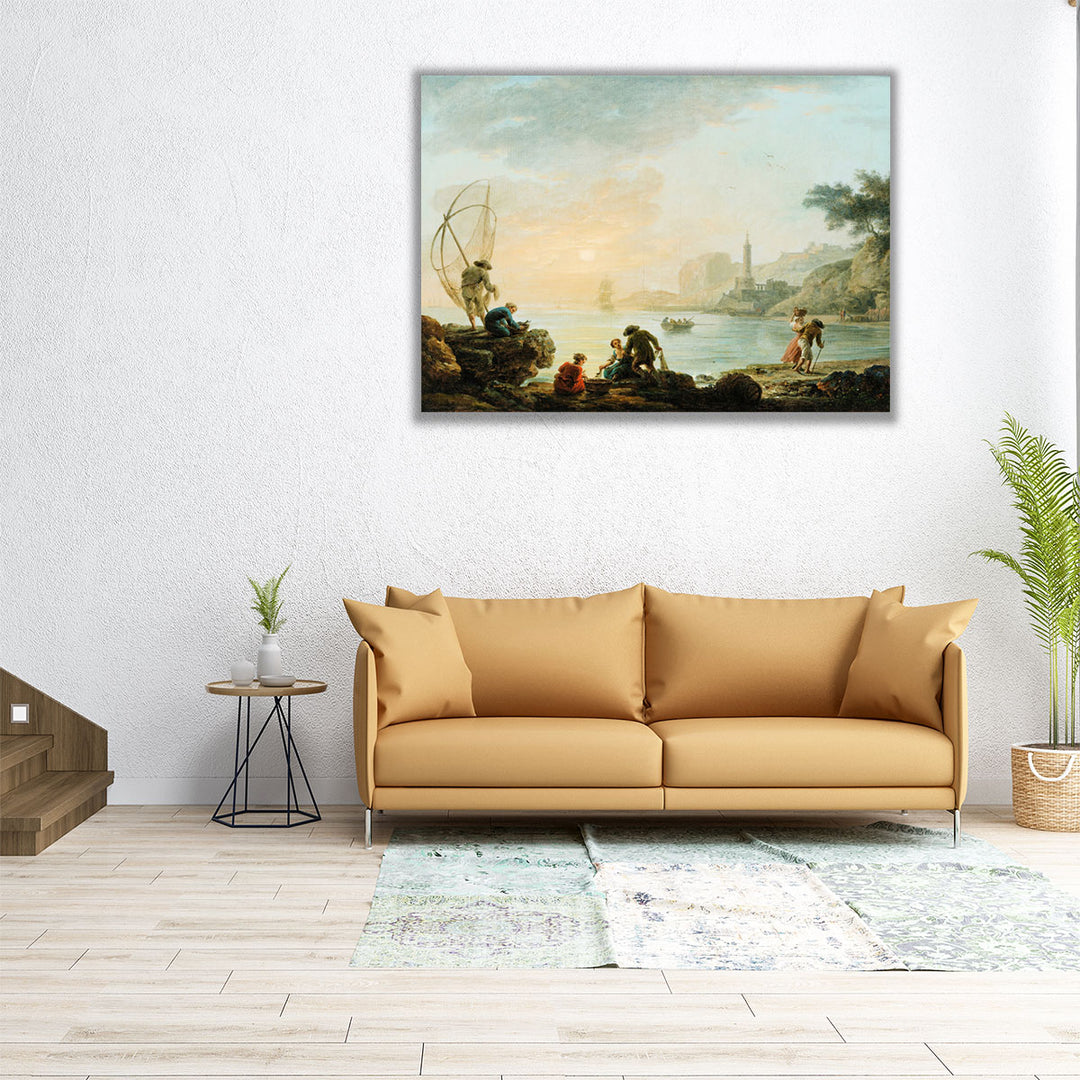 Fishers at the Sunrise - Canvas Print Wall Art
