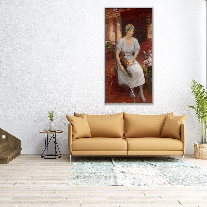 Portrait of the Violinist Cecilia Hansen, 1922 - Canvas Print Wall Art