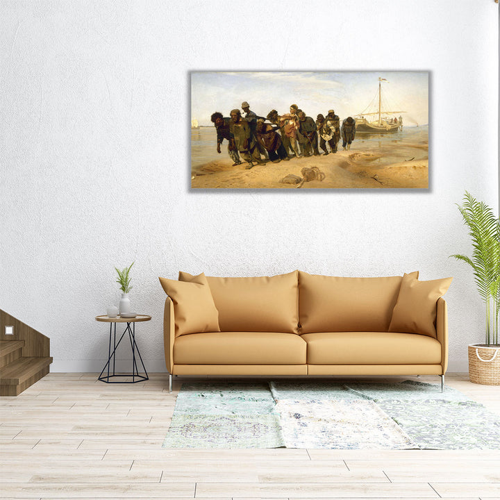 Barge Haulers on the Volga - Canvas Print Wall Art