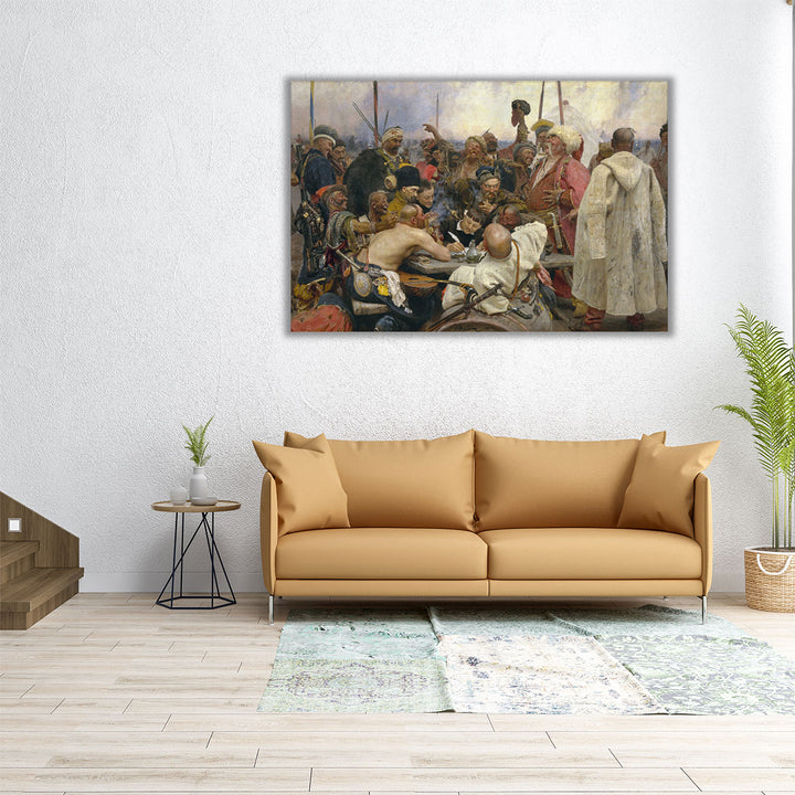 The Reply of the Zaporozhian Cossacks to Sultan Mehmet IV - Canvas Print Wall Art