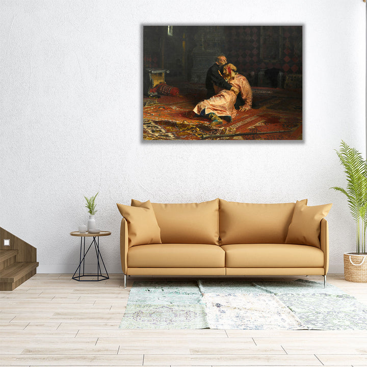 Ivan the Terrible and His Son Ivan - Canvas Print Wall Art