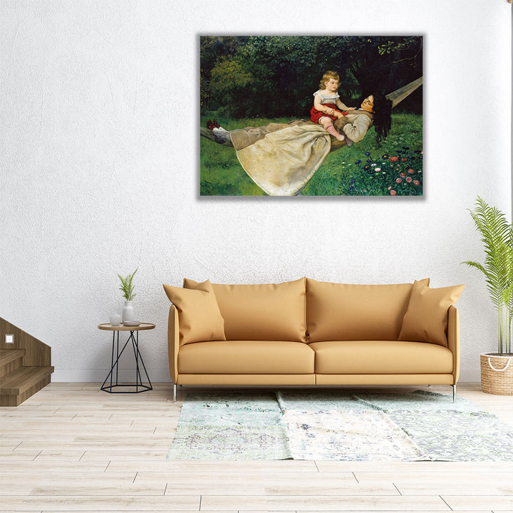 In the Hammock, 1876 - Canvas Print Wall Art