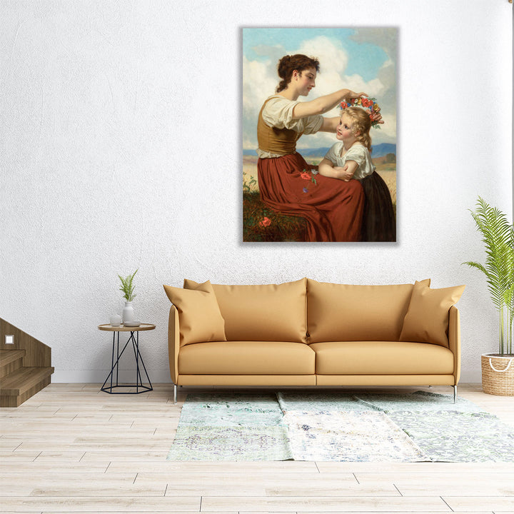 Crown of Field Flowers - Canvas Print Wall Art