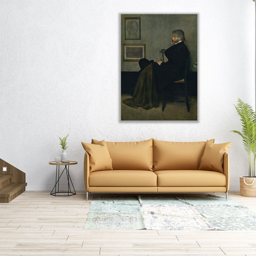 Portrait of Thomas Carlyle - Canvas Print Wall Art