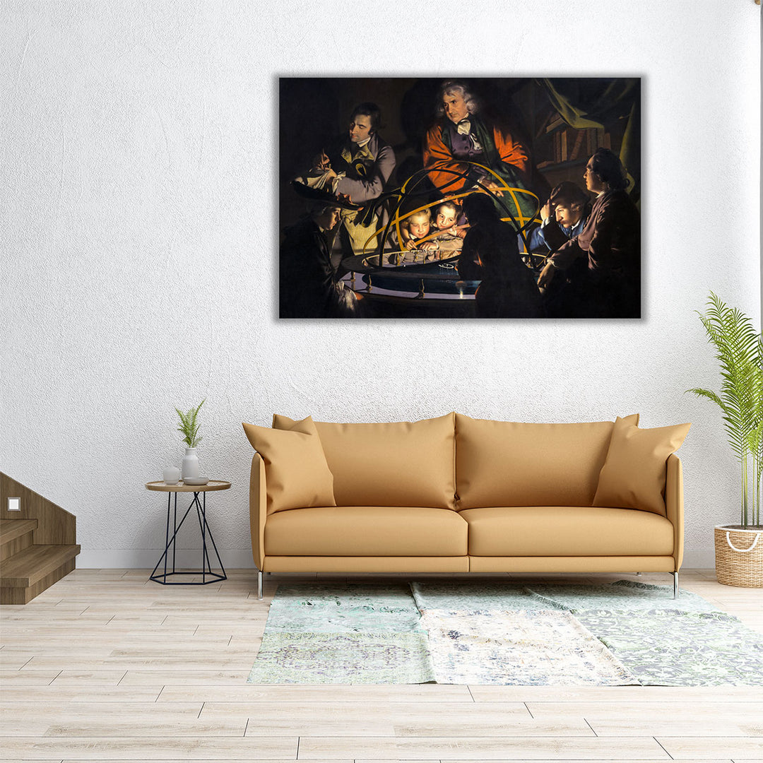 Philosopher Giving A Lecture On The Orrery - Canvas Print Wall Art