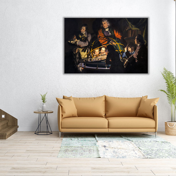 Philosopher Giving A Lecture On The Orrery - Canvas Print Wall Art