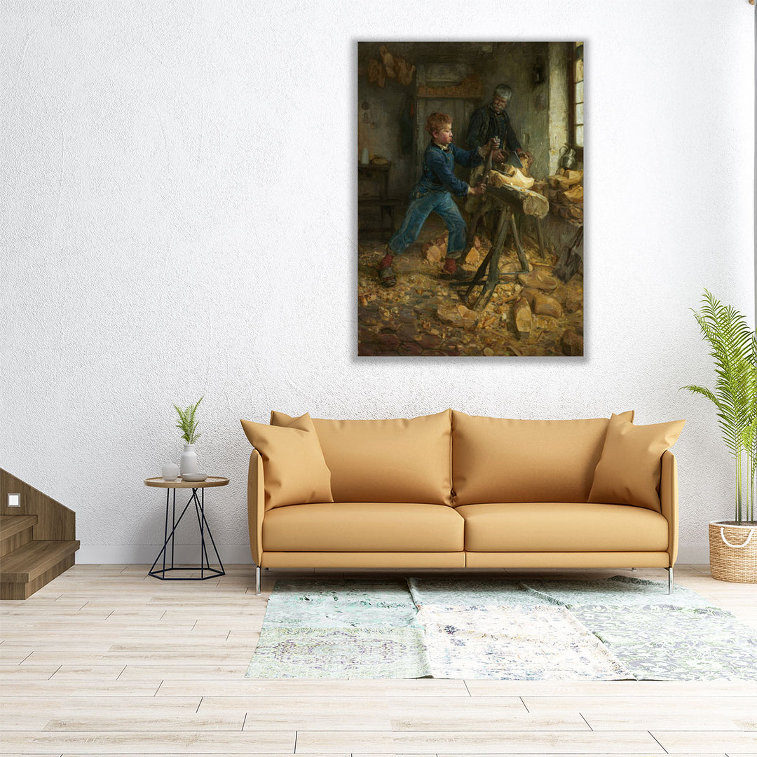 The Young Sabot Maker - Canvas Print Wall Art