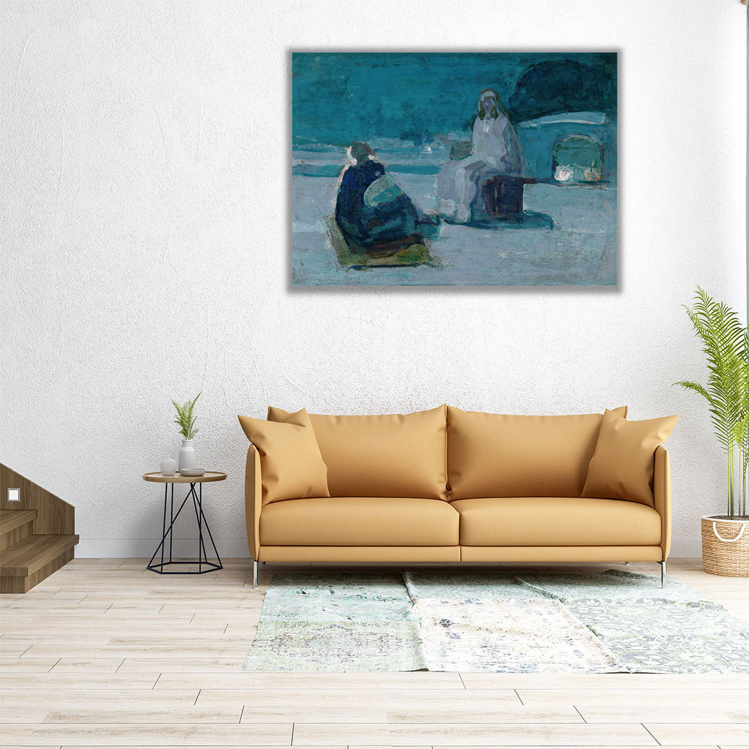 Study for Christ and Nicodemus on a Rooftop, 1923 - Canvas Print Wall Art