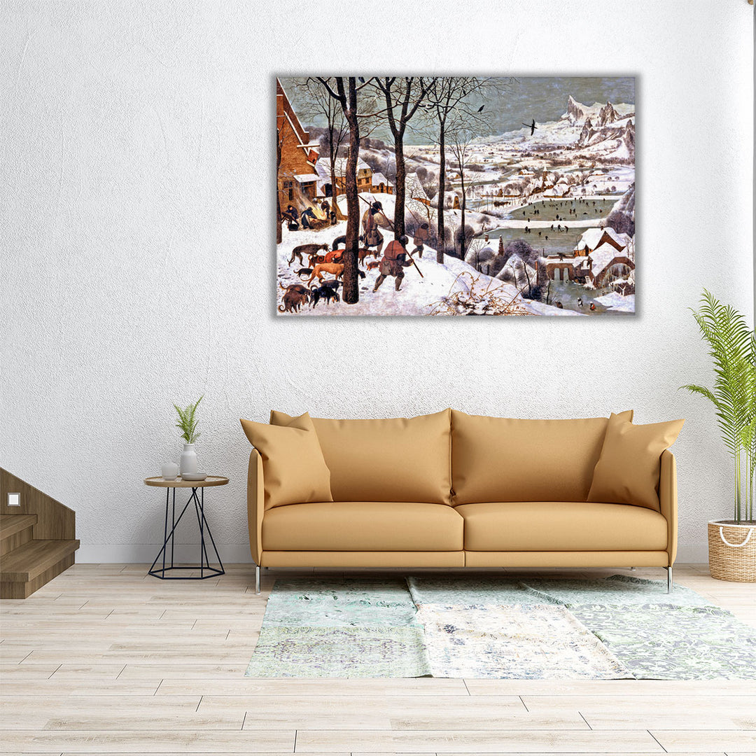 Hunters in the Snow - Canvas Print Wall Art