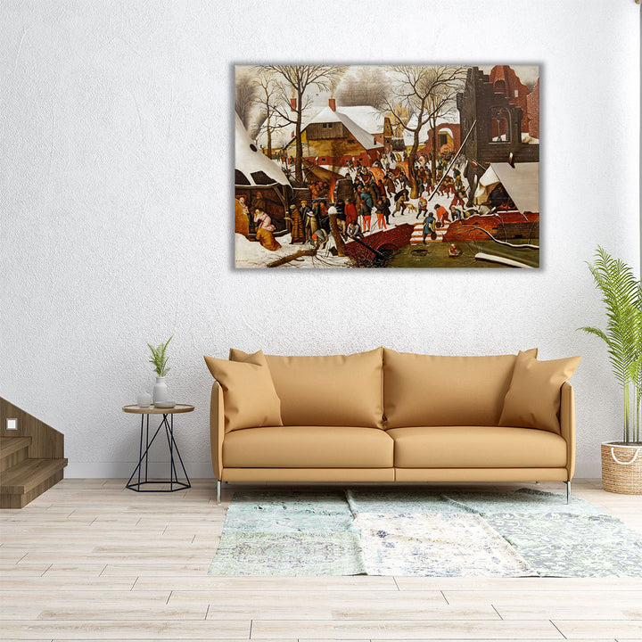 Adoration of the Magi in the Snow - Canvas Print Wall Art