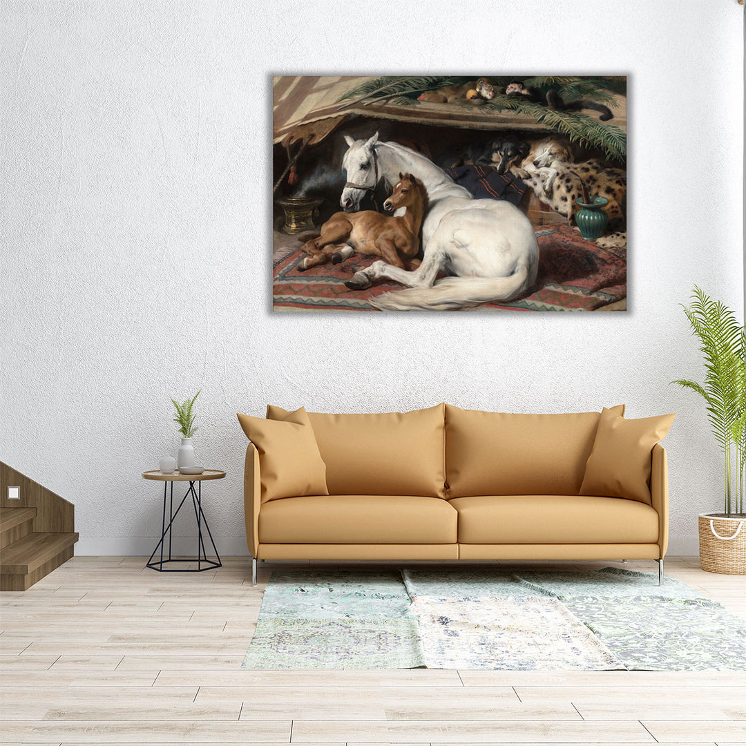 the arab tent painting The Arab Tent | Horses and Dogs Art