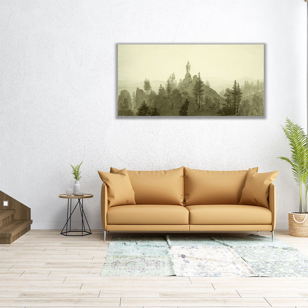 Statue of the Madonna in the Mountains, 1804 - Canvas Print Wall Art