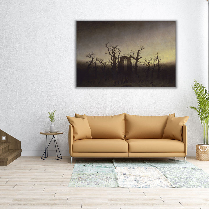 The Abbey in the Oakwood - Canvas Print Wall Art