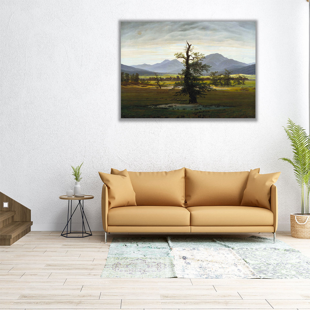 Village Landscape in Morning Light - Canvas Print Wall Art