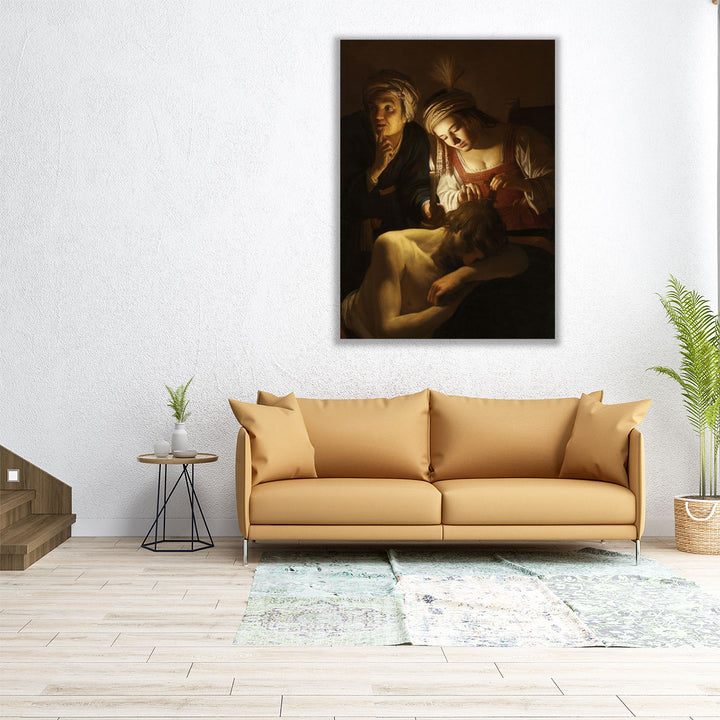 Samson and Delilah, 1616 - Canvas Print Wall Art