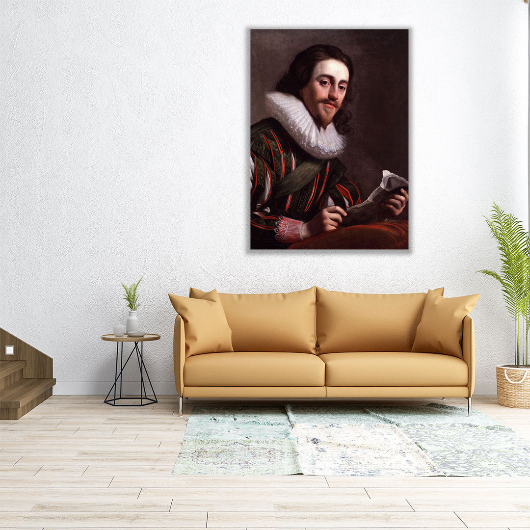 Portrait of King Charles I - Canvas Print Wall Art