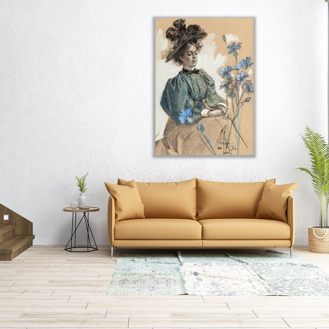 Lady with Flowers, 1896 - Canvas Print Wall Art