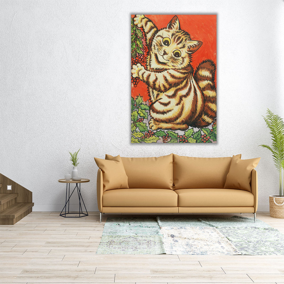 Christmas Cat - Canvas Print Wall Art