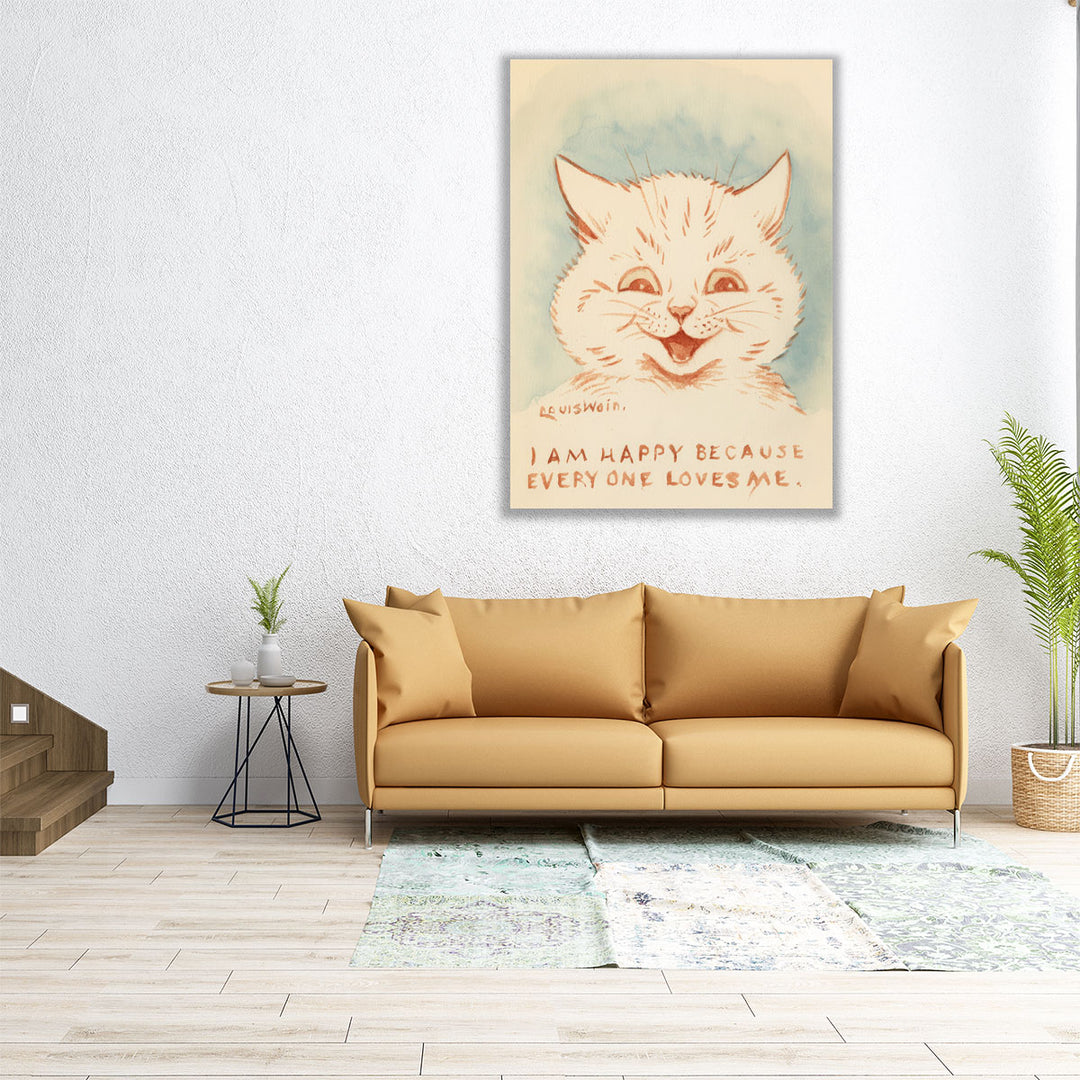 I am Happy Cat - Canvas Print Wall Art