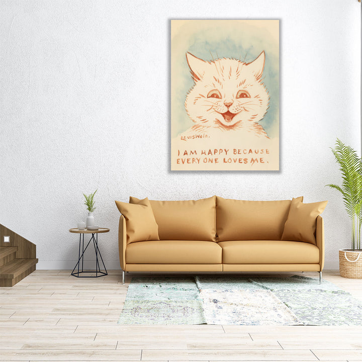 I am Happy Cat - Canvas Print Wall Art