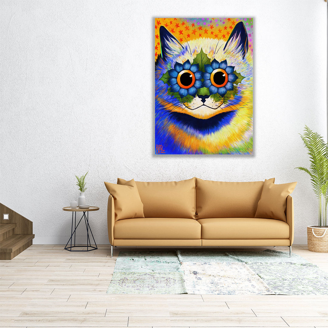 Flower Kitty - Canvas Print Wall Art