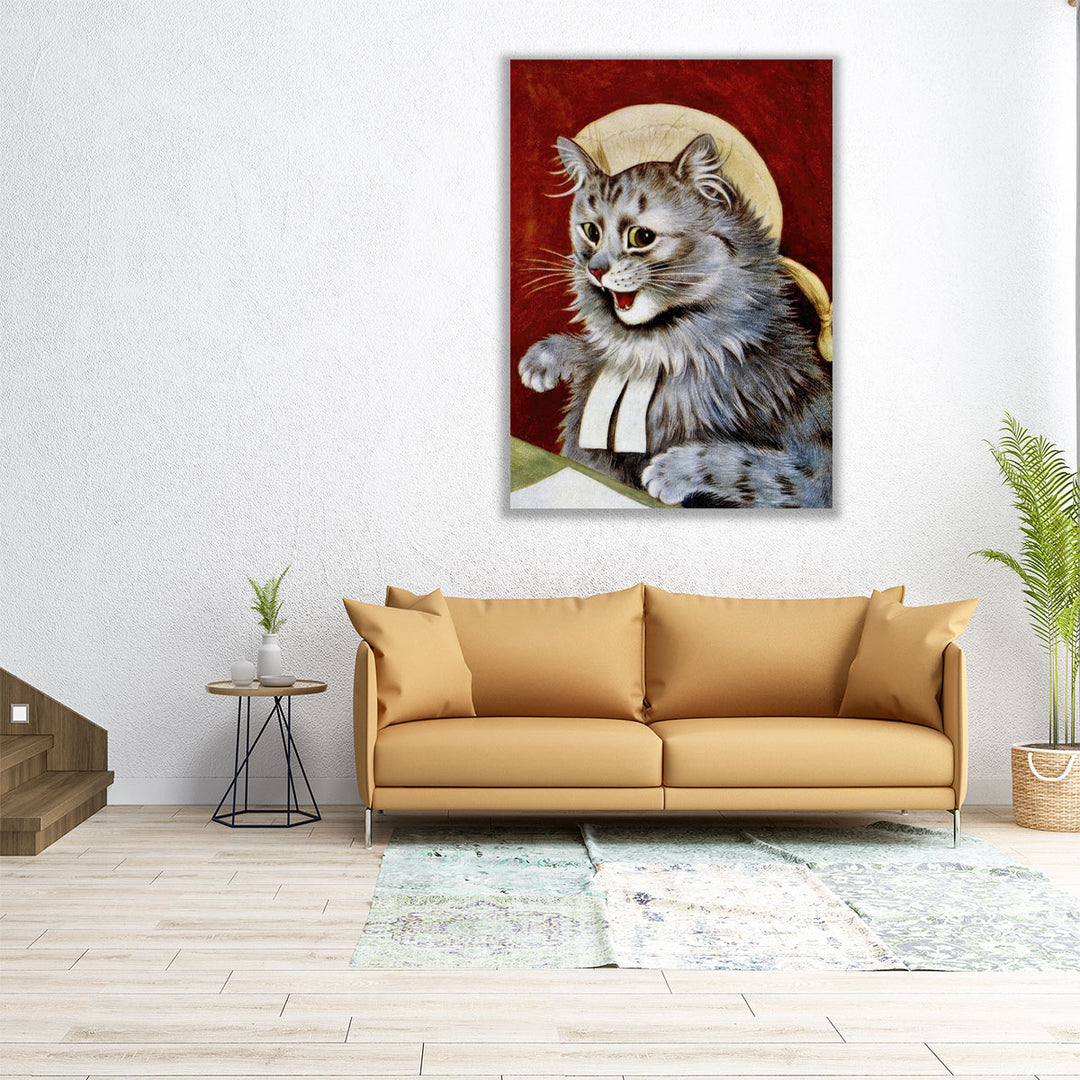 Cat Dressed as a Judge - Canvas Print Wall Art