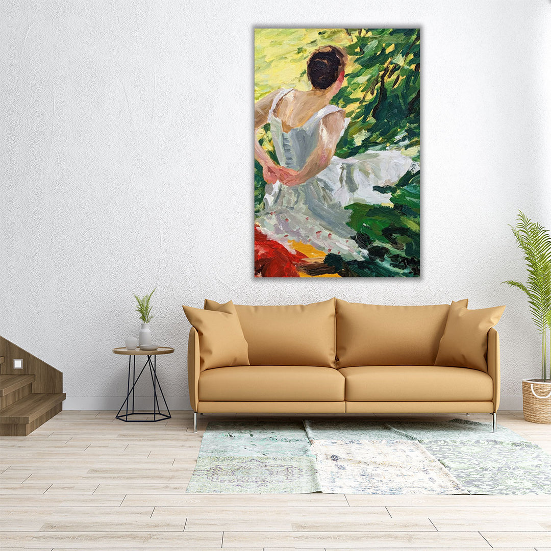 Kvinna Som Klar Sig - Canvas Print Wall Art