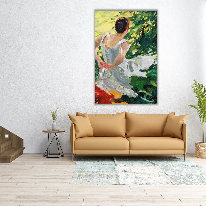 Kvinna Som Klar Sig - Canvas Print Wall Art