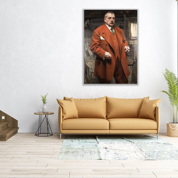 Self-Portrait in Red - Canvas Print Wall Art