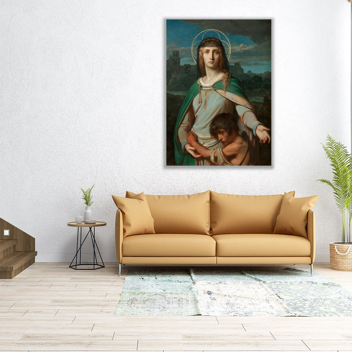 Saint Monica in a Landscape - Canvas Print Wall Art