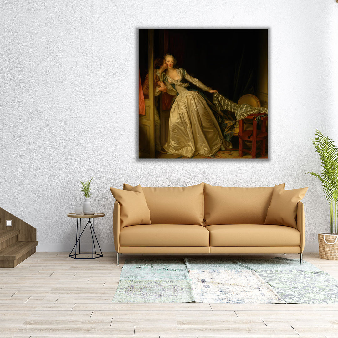 The Stolen Kiss - Canvas Print Wall Art